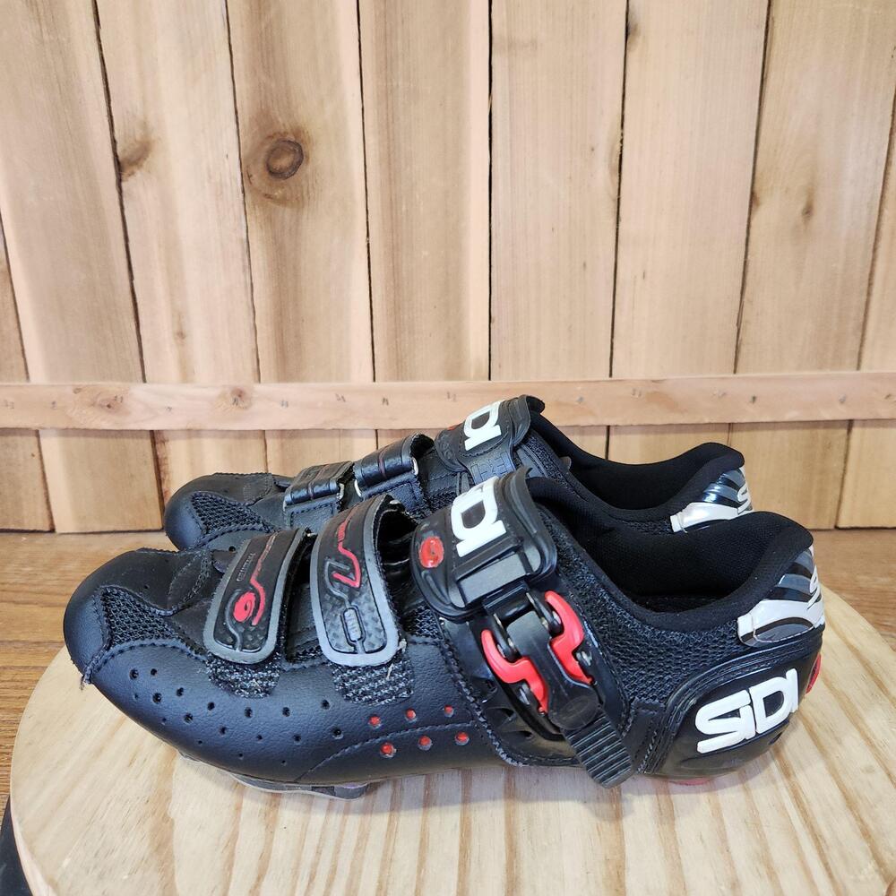 Sidi Genius Pro Cycling Shoes Mens 8 Black Buckle Road Bike Low Top Sneakers